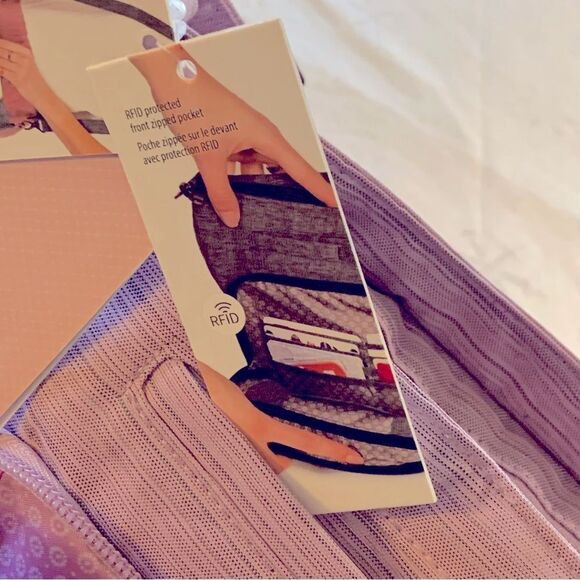 NWT Lug Crossbody Handbag Samba Lilac Quilted 2 Straps Many Compartments - Picture 13 of 16